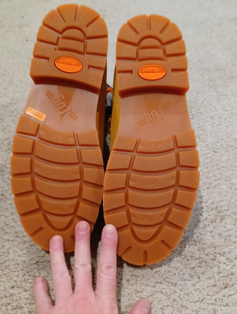 NWT Lugz Convoy Wheat Work-Style Boots - Honey Wheat Steel Toe Work Boot Size 12 - Picture 9 of 9
